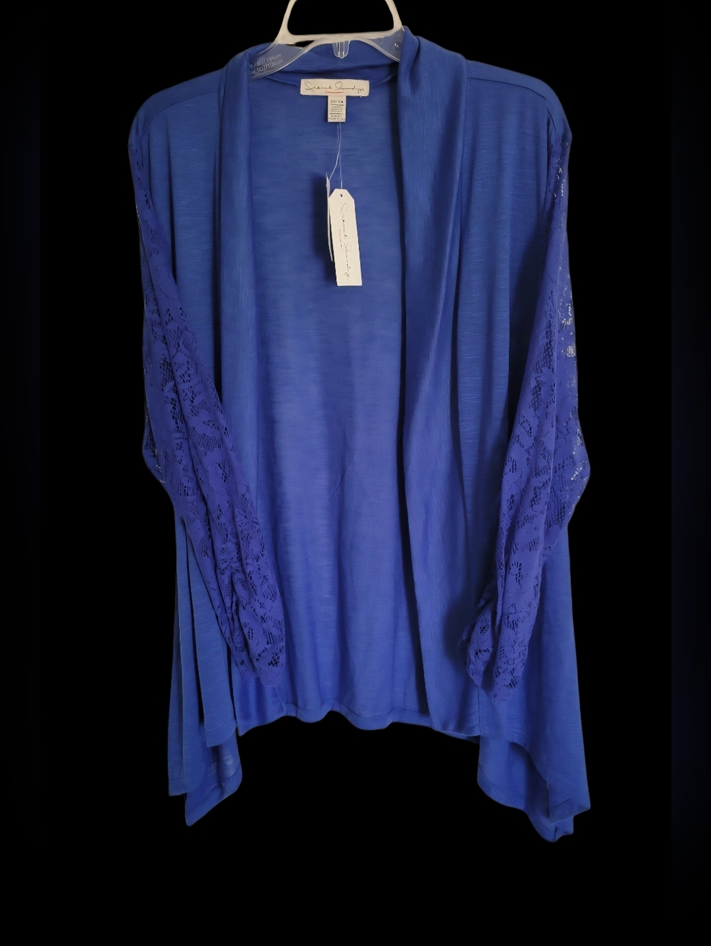French Laundry royal blue lightweight open cardigan NWT
